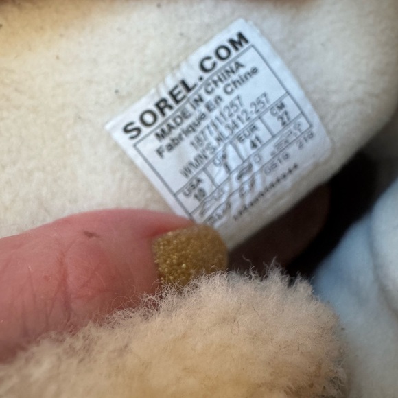 Sorel Phoenix Short Lace Lux Blush Boots Style Sheepskin Size 10 - Picture 9 of 10